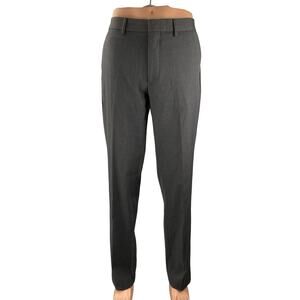 Kenneth Cole Reaction Gray High Rise Straight Chino Trousers Dress Pants 33/32